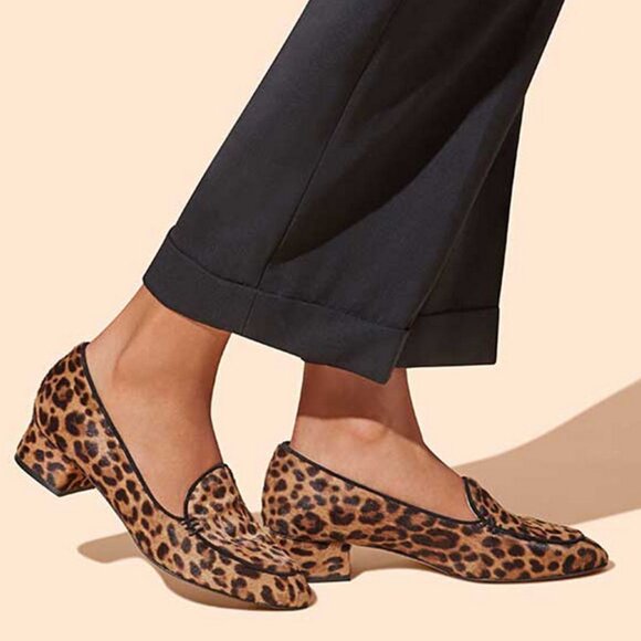 Sarah Flint Animal Print Loafers - Picture 1 of 16